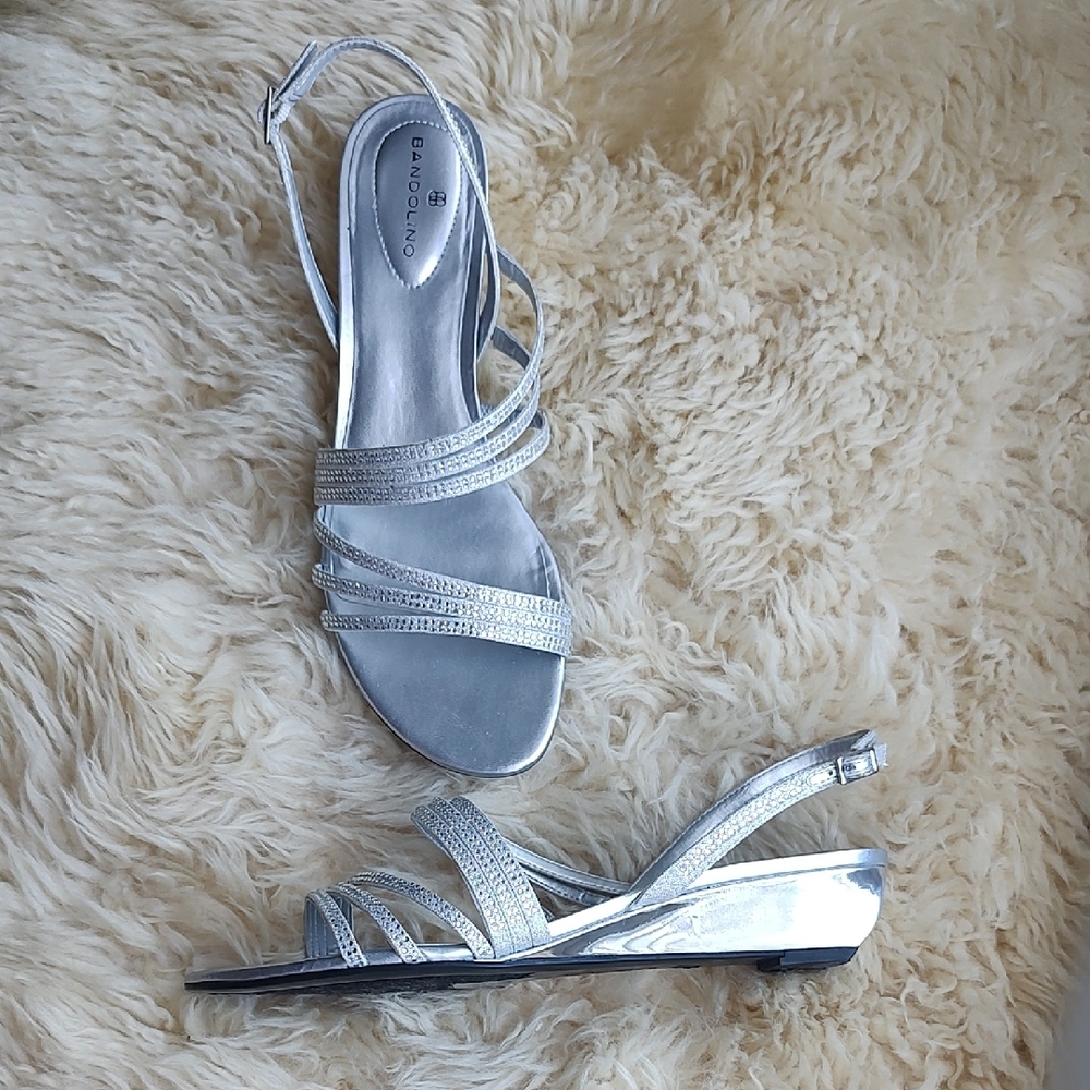 Silver Strappy Sandals by Bandolino